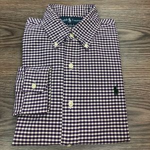 Polo Ralph Lauren Purple & White Gingham Shirt S